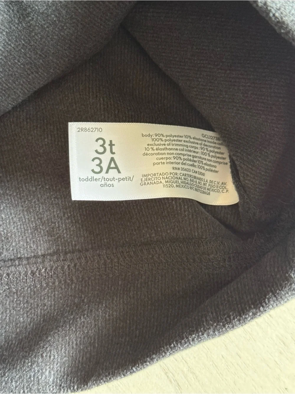 Carter's Black Quarter-Zip Sweatshirt with Cream Sherpa Collar